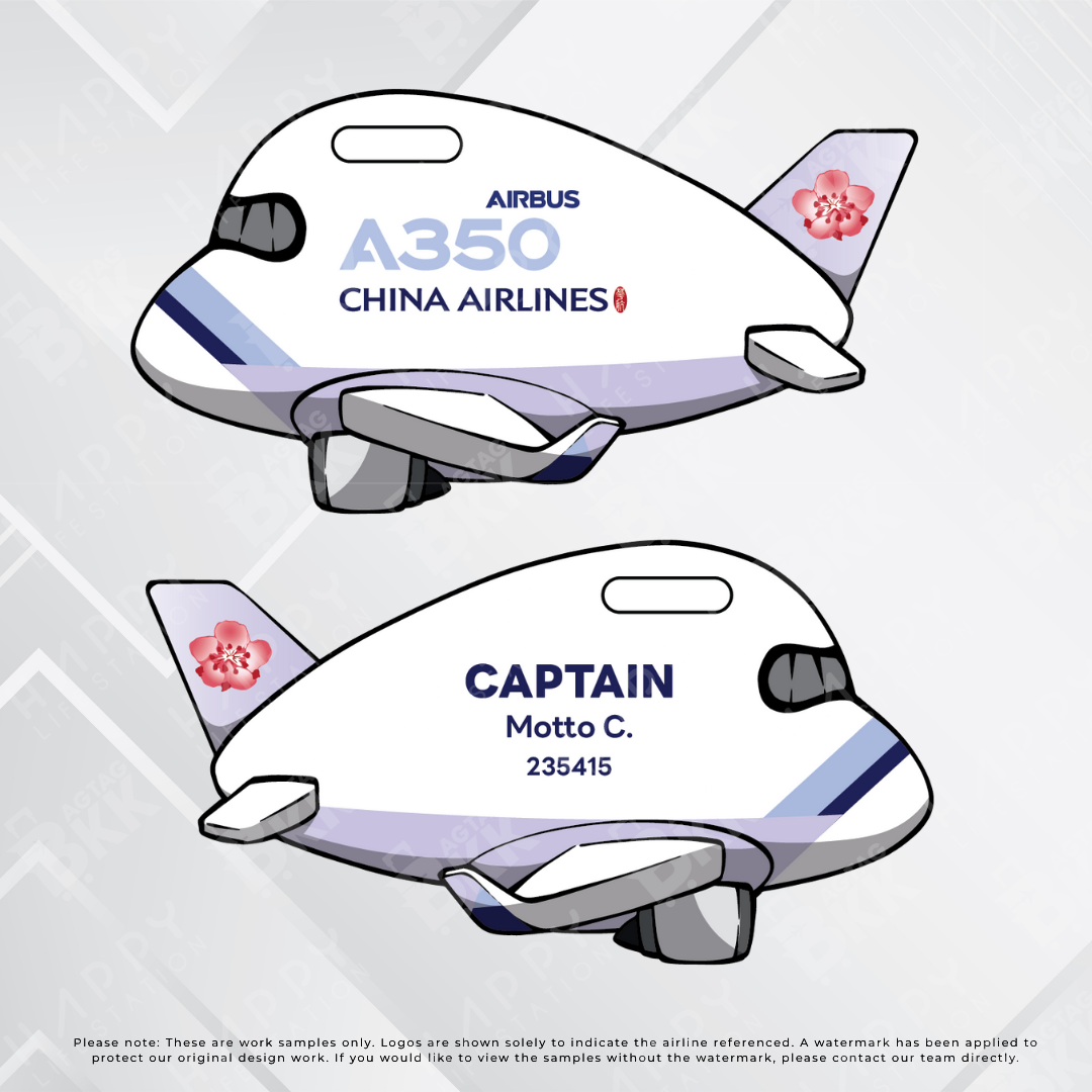 Airplane tag (AIRBUS A350) Old Version