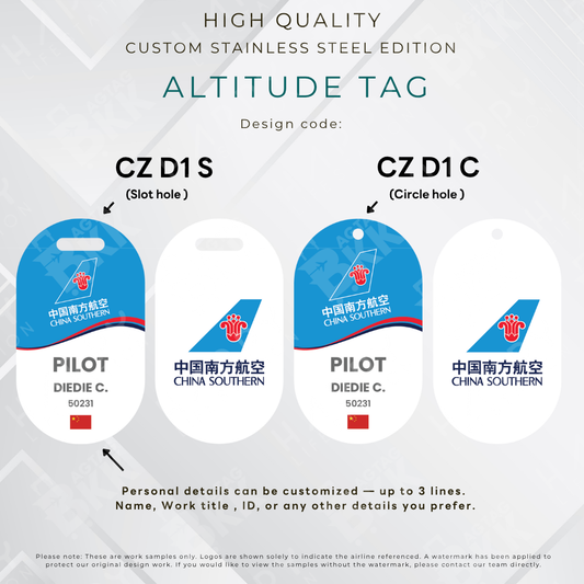 China Southern  - Altitude Tag ( Stainless Steel Luggage Tag)