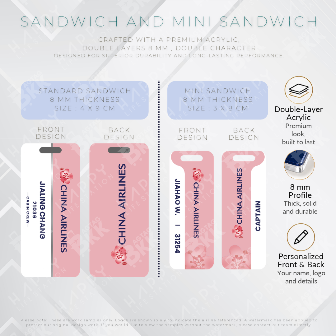 China Airlines - Sandwich Tag