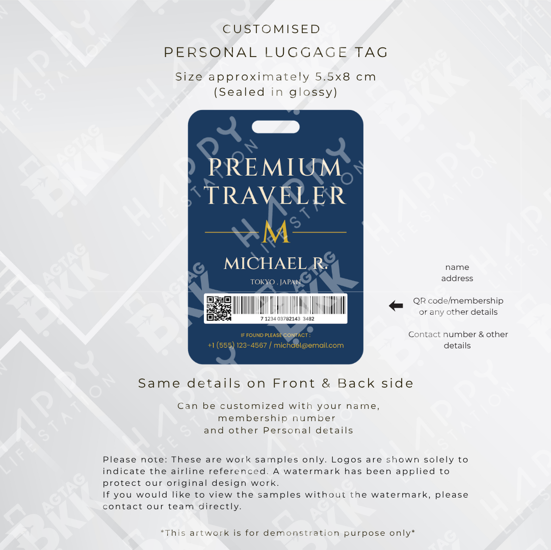 Frequent Flyer luggage tag - Premium Design 4