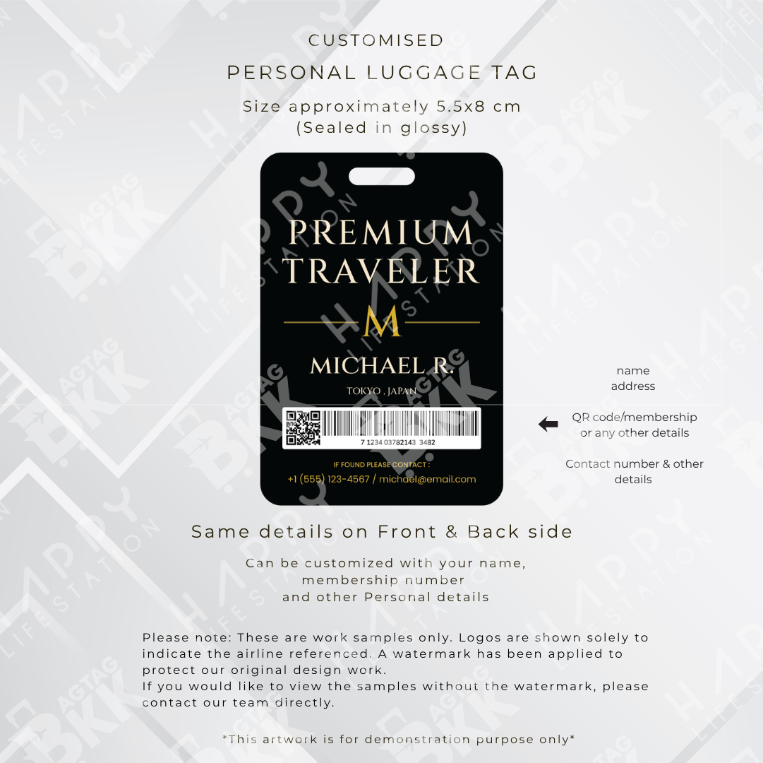 Frequent Flyer luggage tag - Premium Design 4