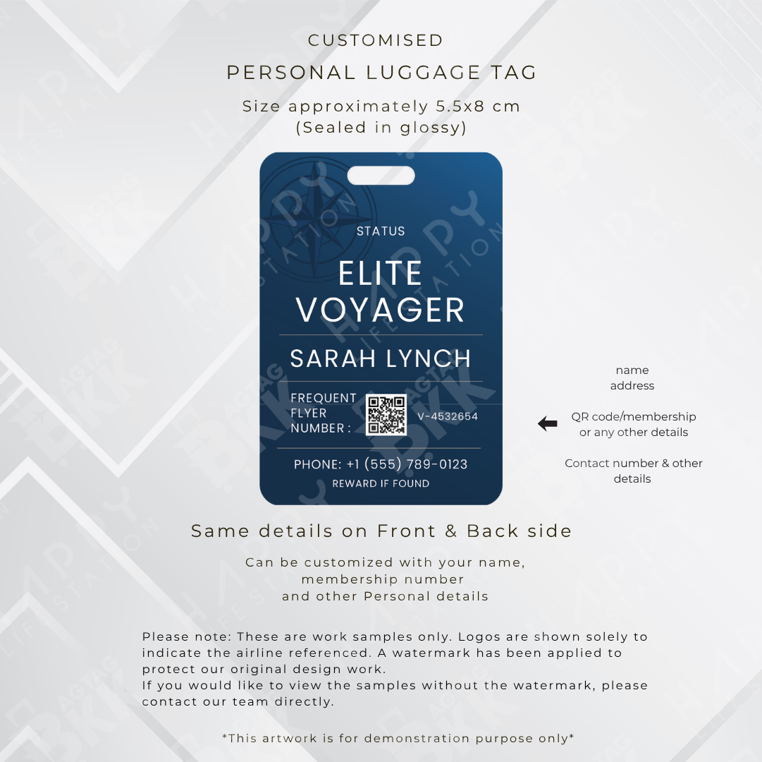 Frequent Flyer luggage tag - Premium Design 5