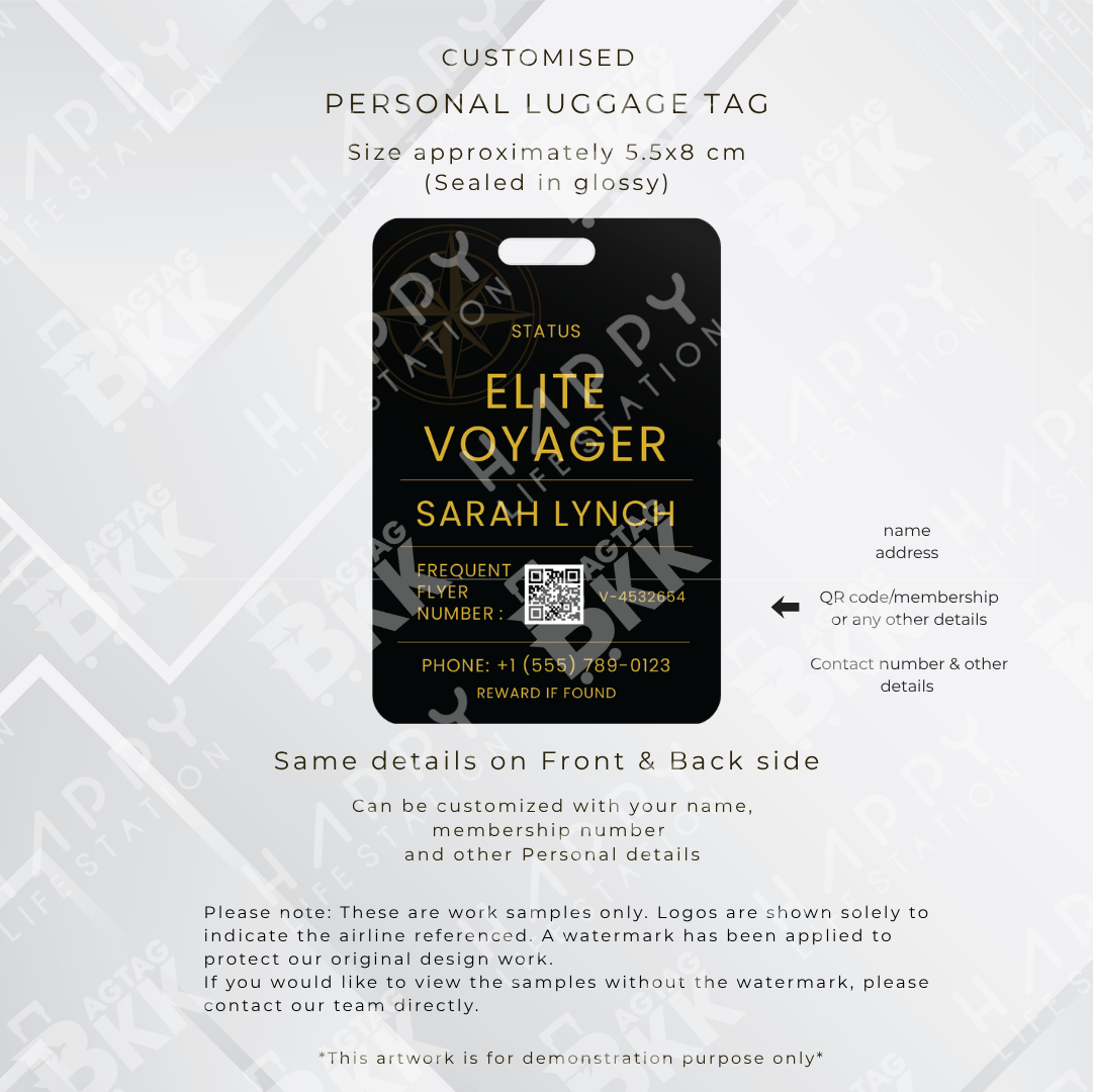 Frequent Flyer luggage tag - Premium Design 5