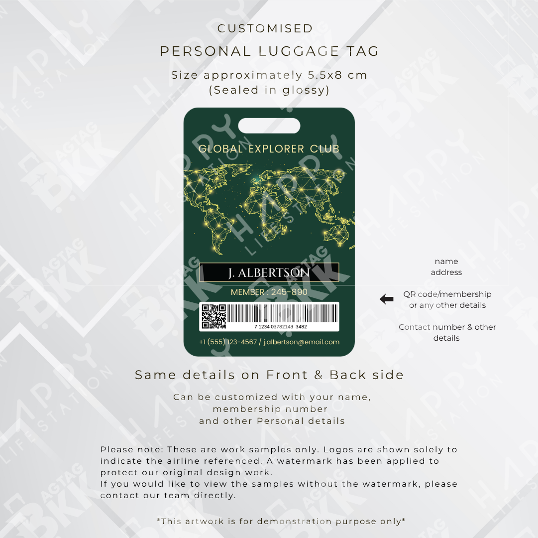 Frequent Flyer luggage tag - Premium Design 6