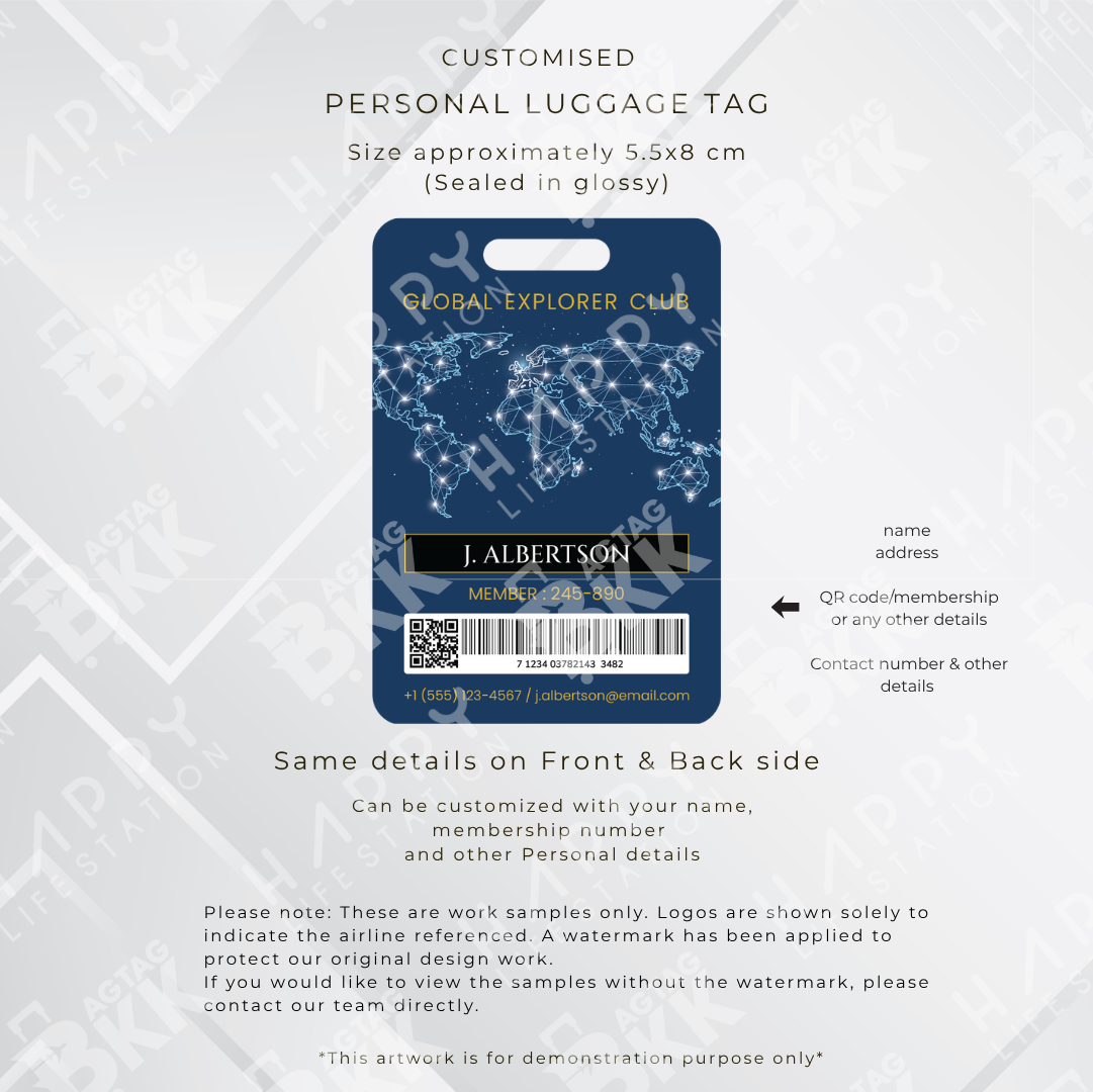 Frequent Flyer luggage tag - Premium Design 6