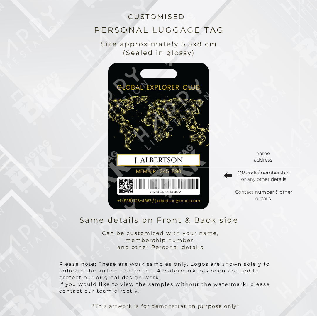 Frequent Flyer luggage tag - Premium Design 6