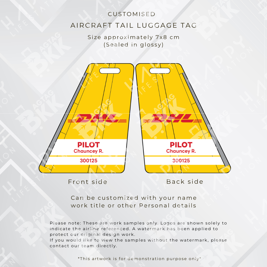 DHL Cargo Aircraft Tail Luggage Tag | BAGTAGBKK