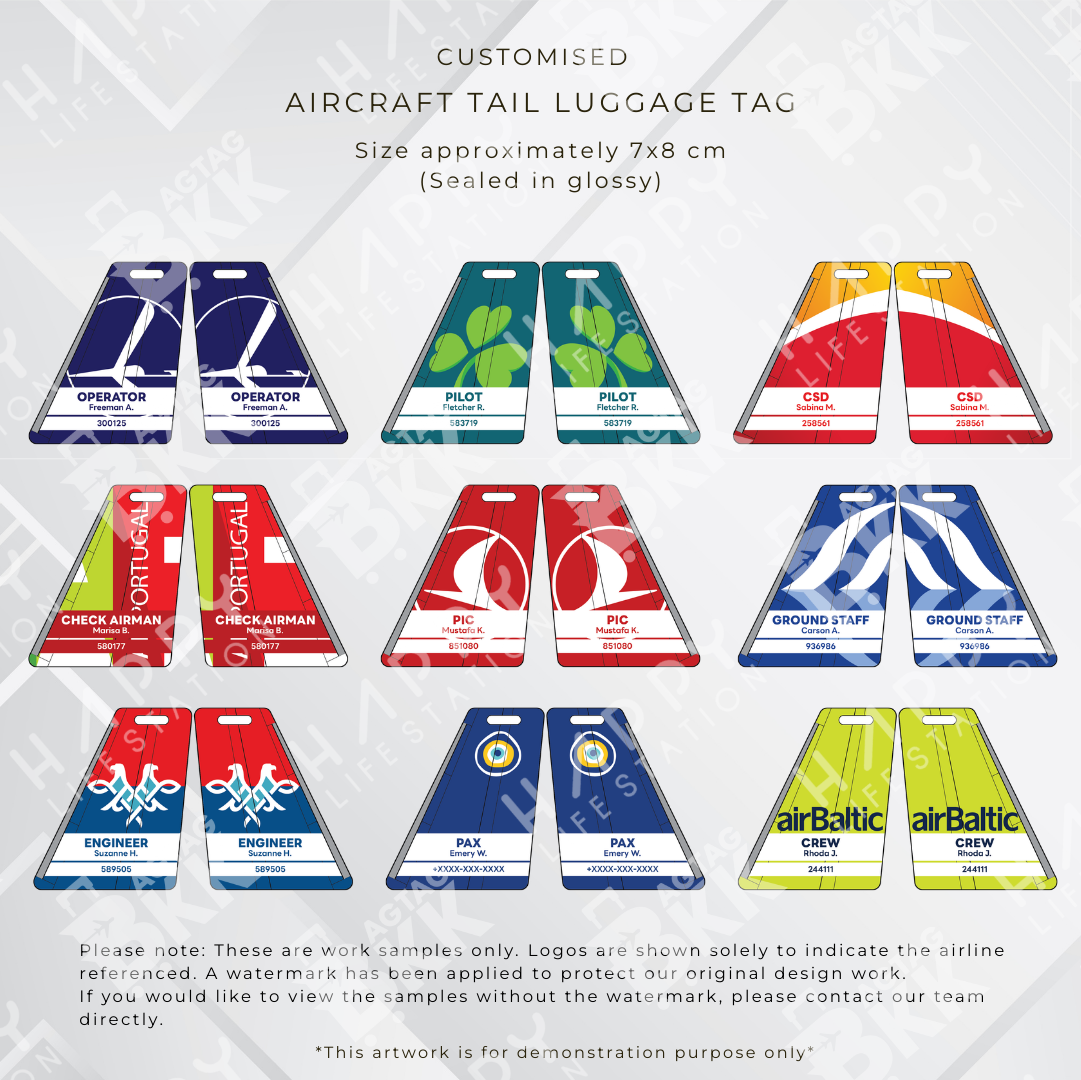 Europe Airline Aircraft Tail Luggage Tags Collection 2 | BAGTAGBKK