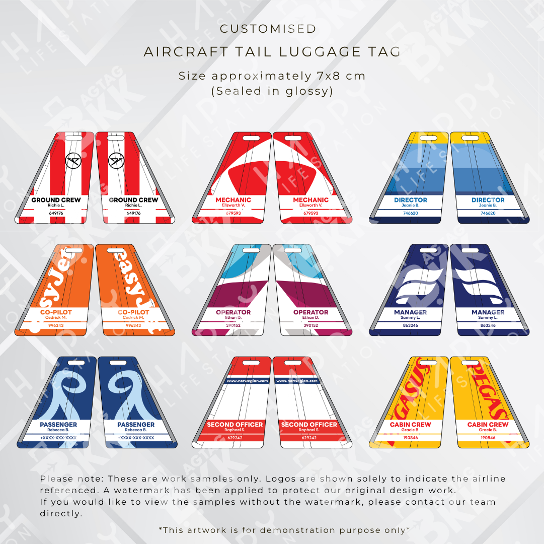 Europe Airline Aircraft Tail Luggage Tags Collection 3 | BAGTAGBKK