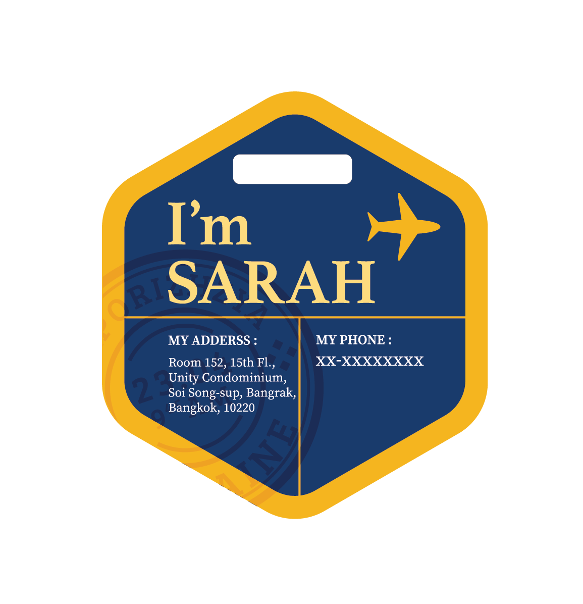 Passengers luggage tag