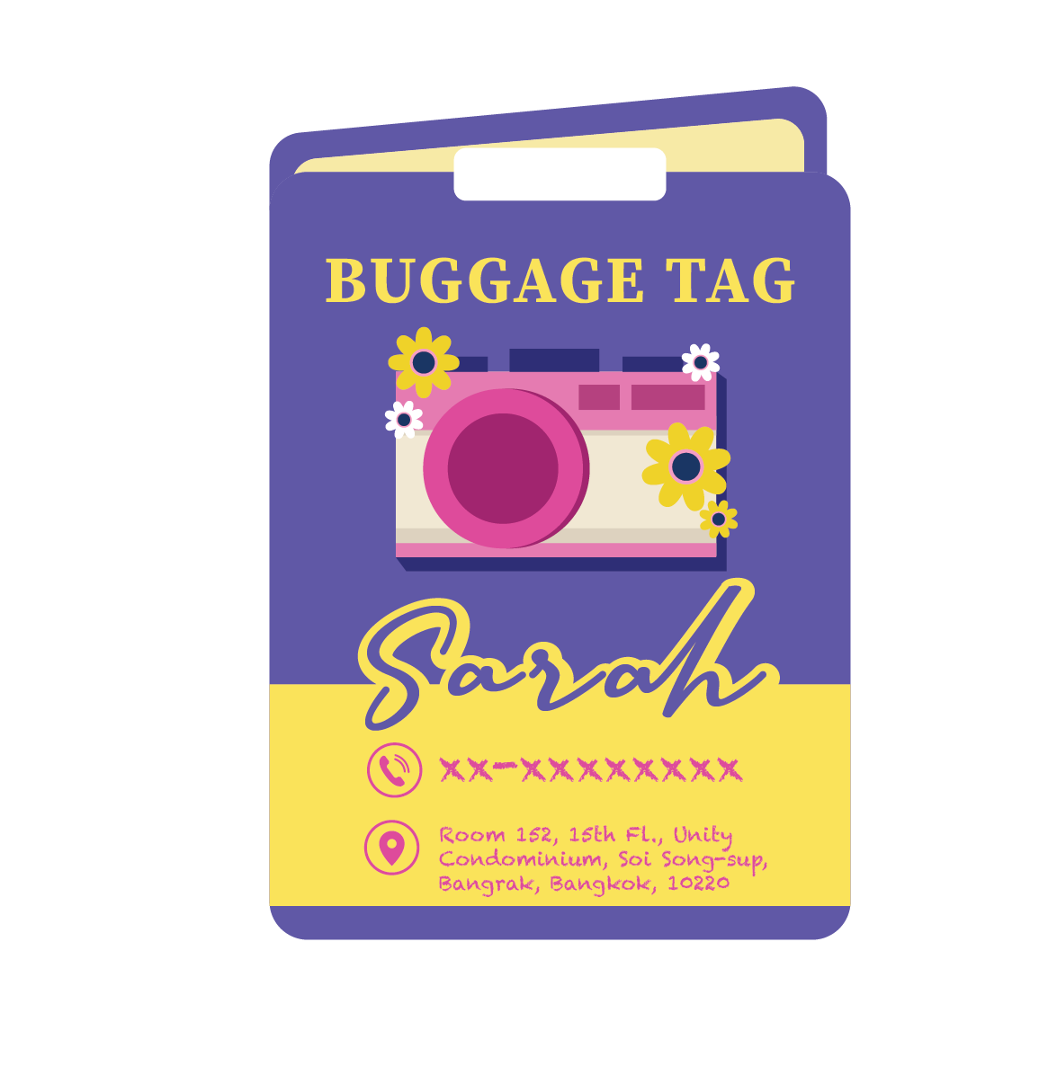 Passengers luggage tag
