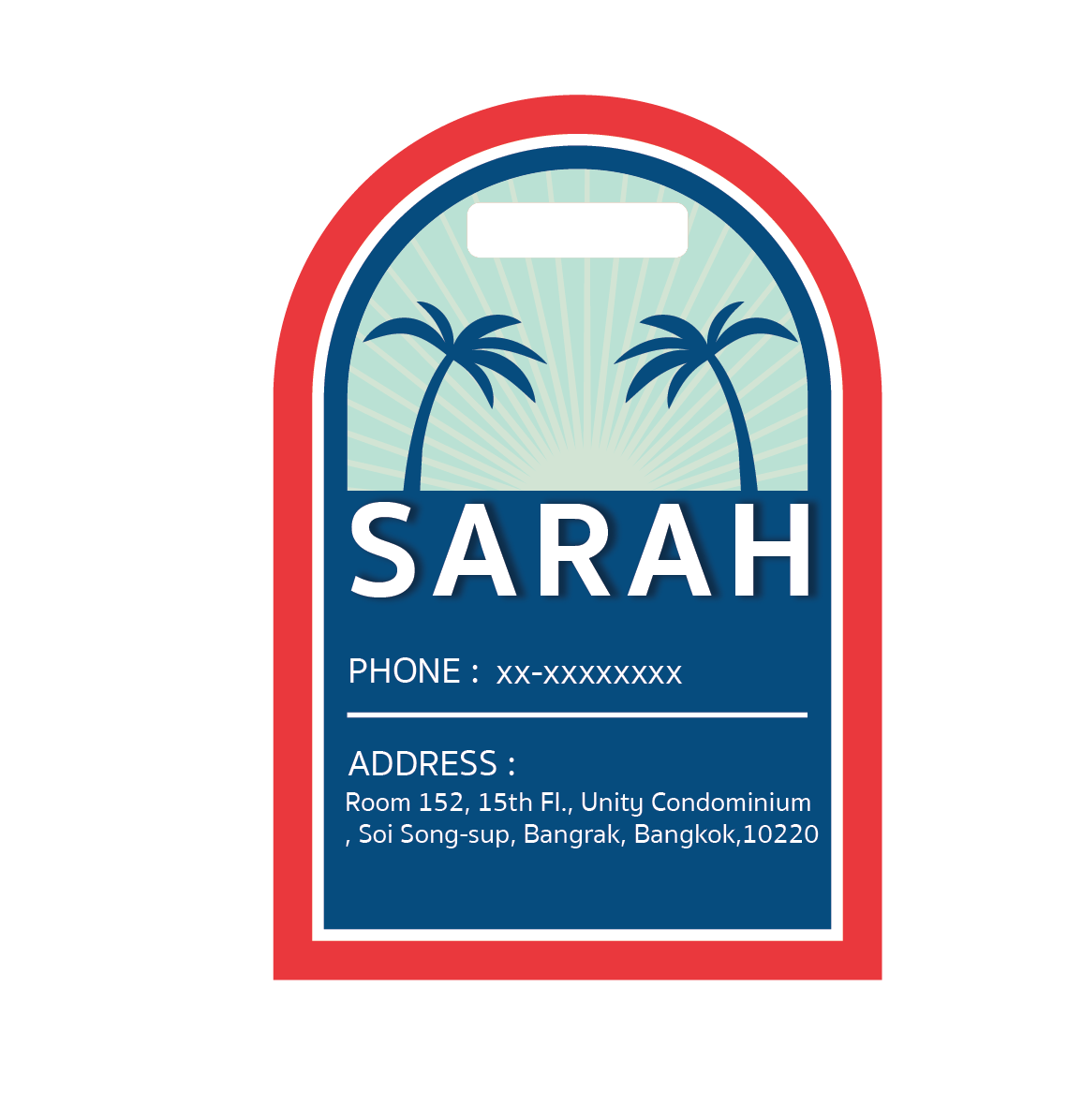 Passengers luggage tag