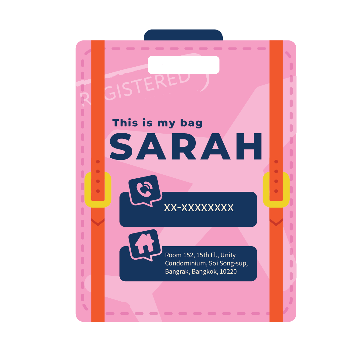 Passengers luggage tag