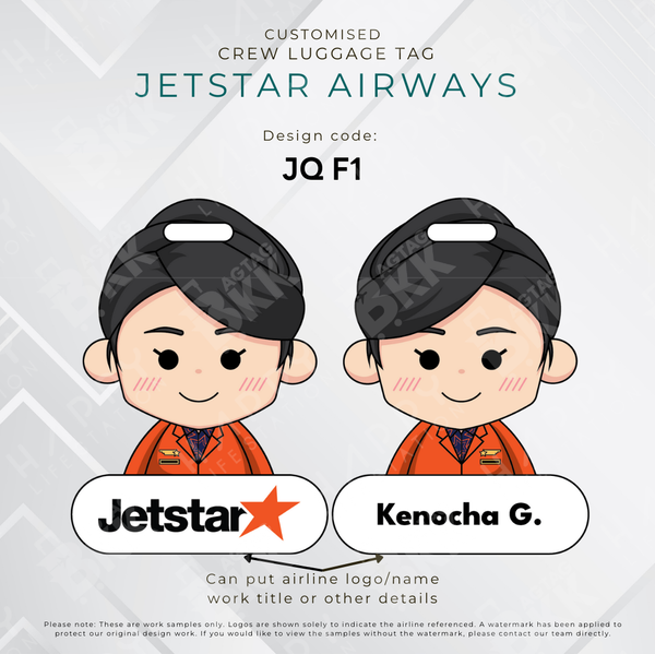 Jetstar Airways Crew Luggage Tag - Personalized | BAGTAGBKK
