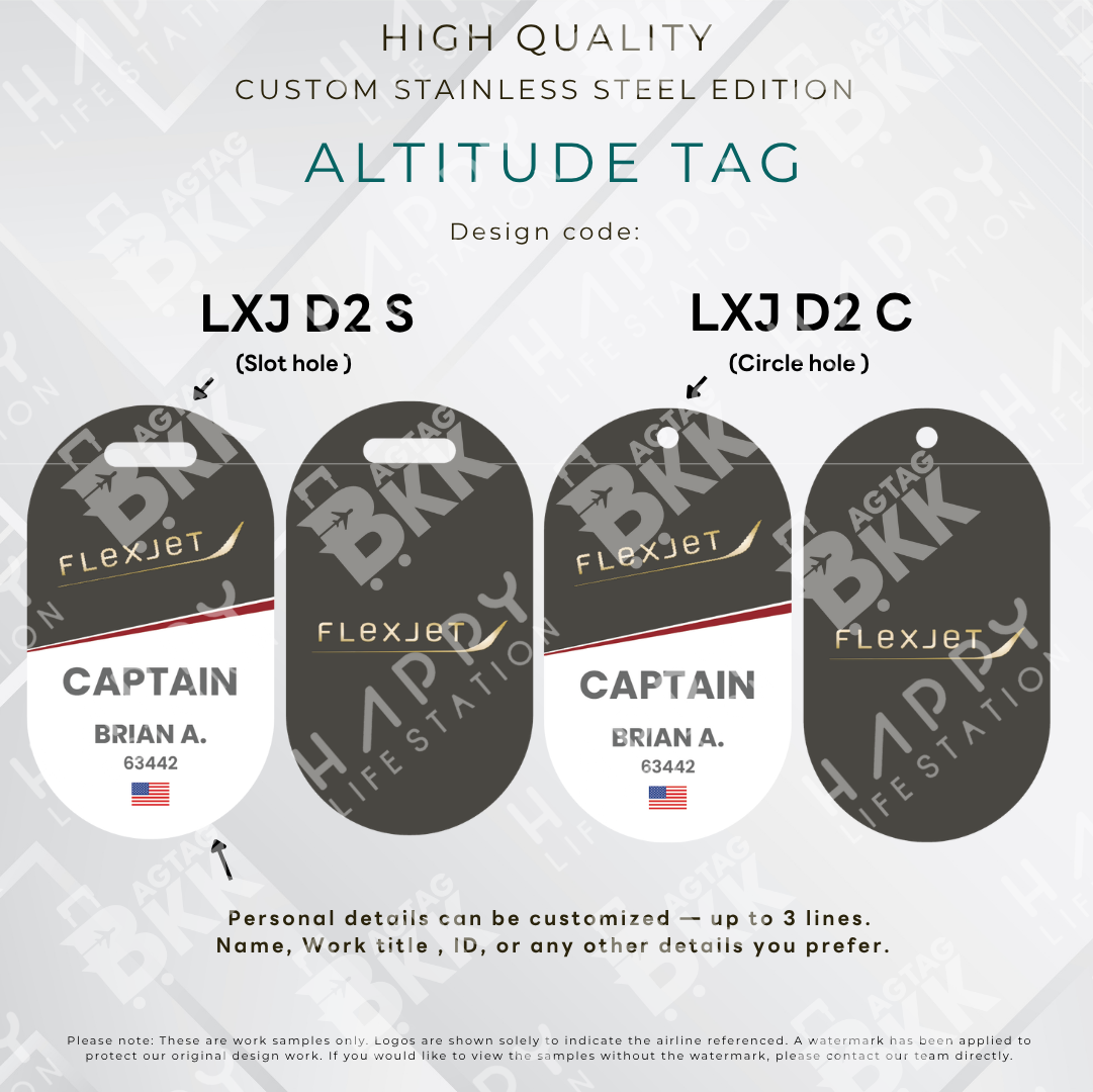 Flexjet - Altitude Tag ( Stainless Steel Luggage Tag)