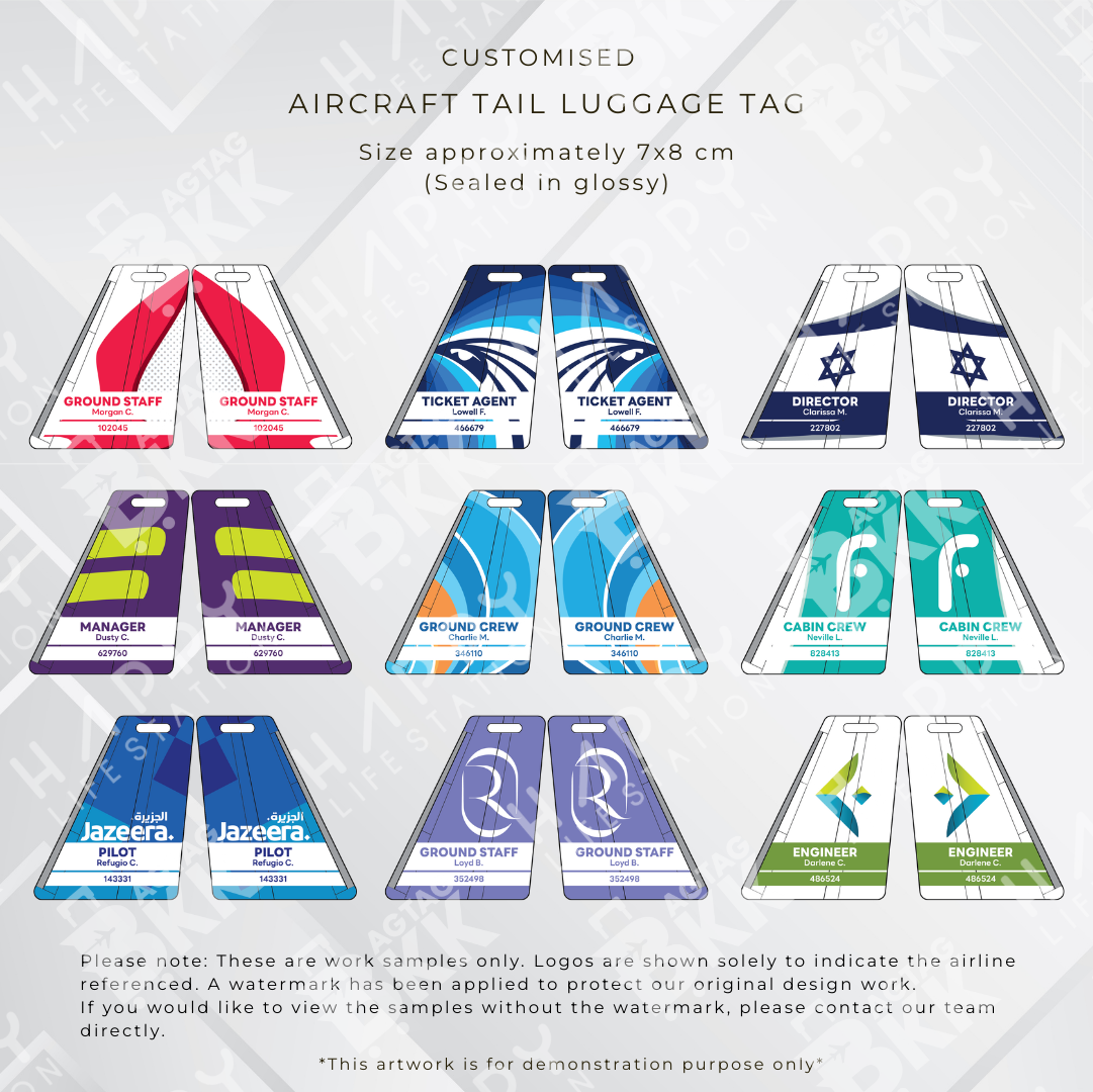 Middle East Airline Aircraft Tail Luggage Tags Collection 2 | BAGTAGBKK