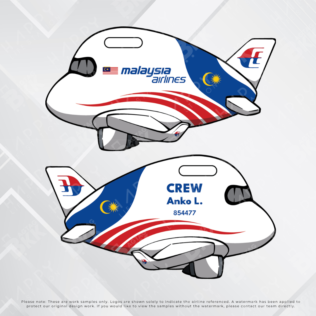 Airplane tag (AIRBUS A350) Old Version