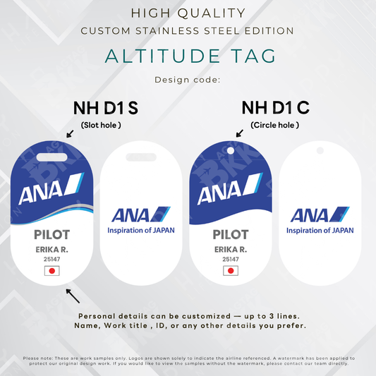 ANA - Altitude Tag ( Stainless Steel Luggage Tag)