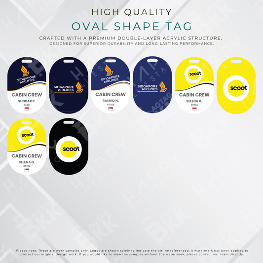 Oval Shape - Singapore and Malaysia Airliners