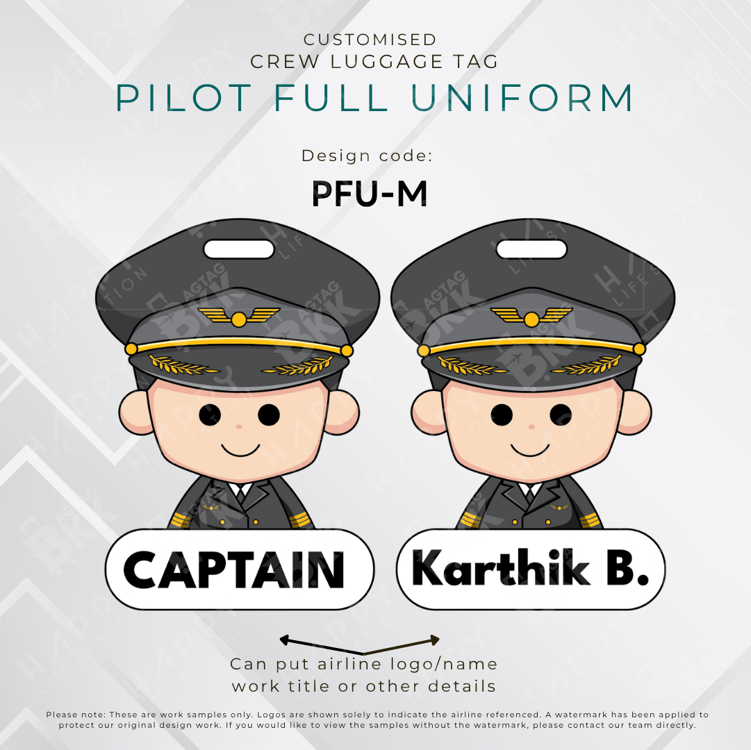 Pilot Tag / Flight Crew Tag ( Full Uniform )