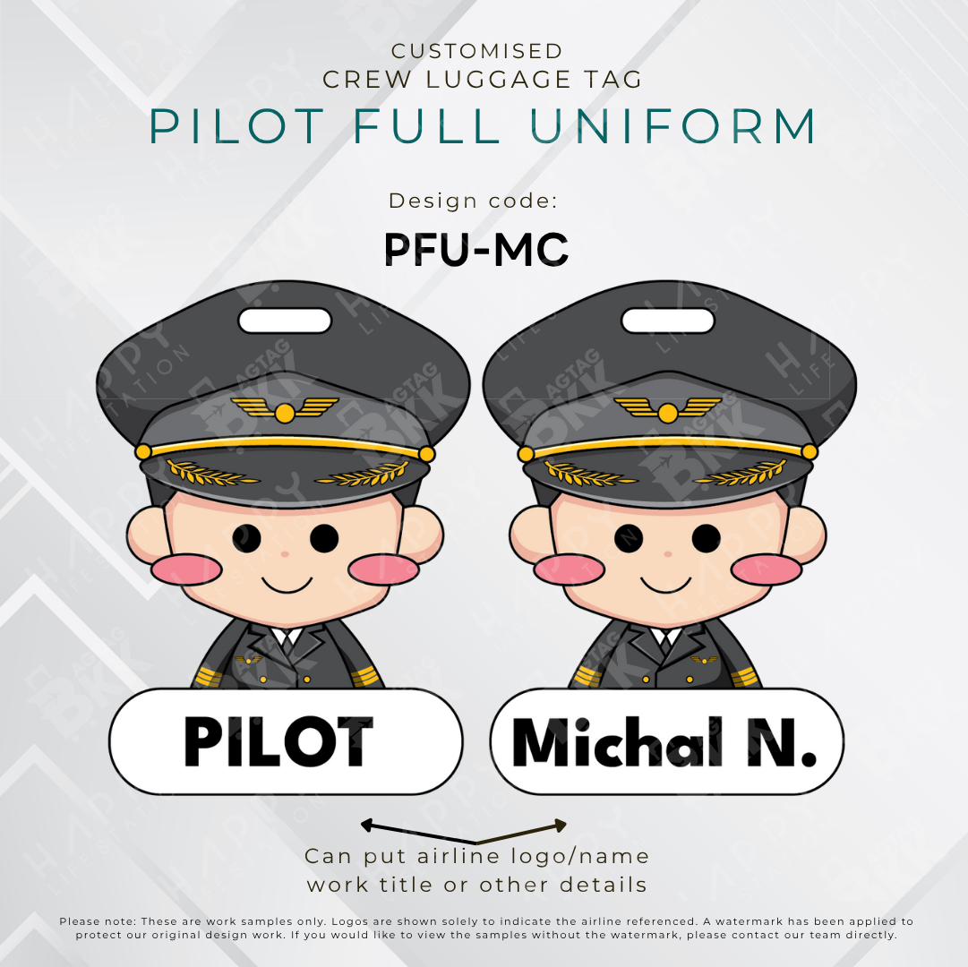 Pilot Tag / Flight Crew Tag ( Full Uniform )