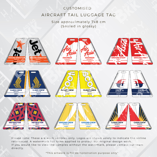 Southeast Asia Airline Aircraft Tail Luggage Tags Collection | BAGTAGBKK