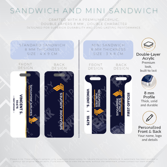 Singapore Airlines - Sandwich Tag