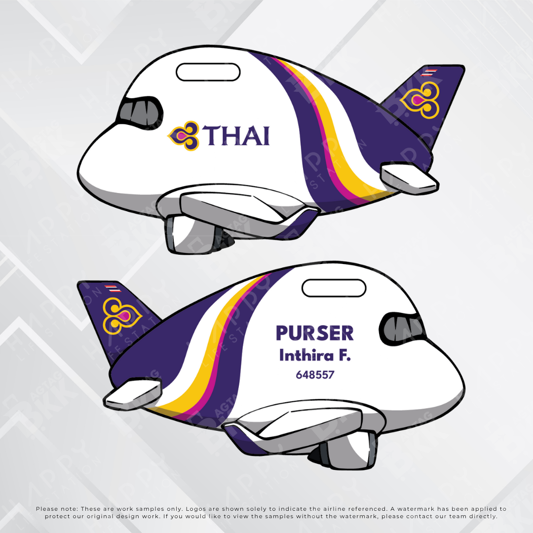 Airplane tag (AIRBUS A350) Old Version