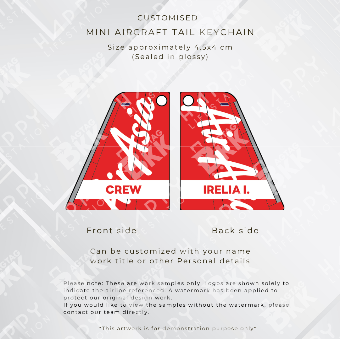 mini Aircraft tail keychain - Thailand Airliners