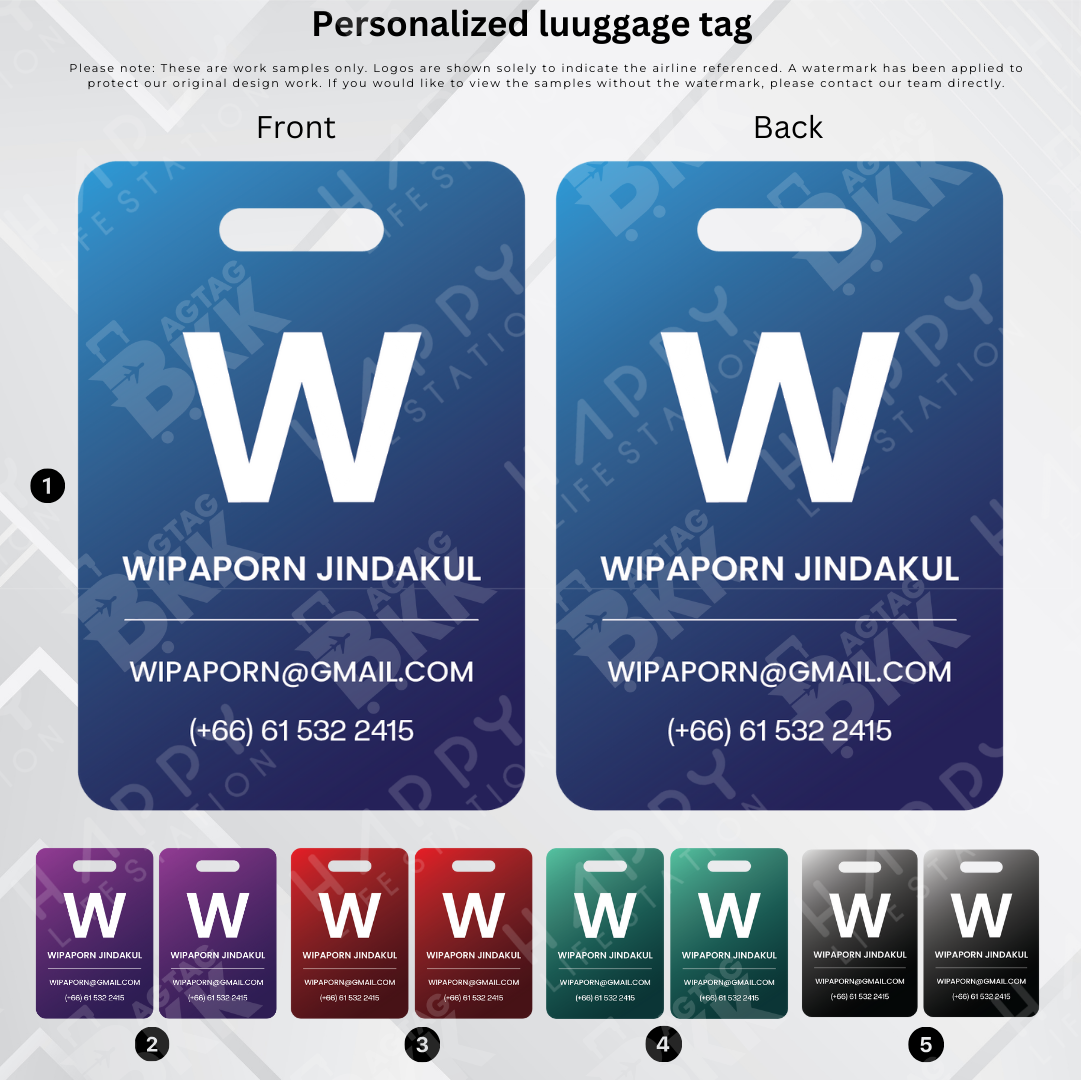 Passenger luggage tag collection 2