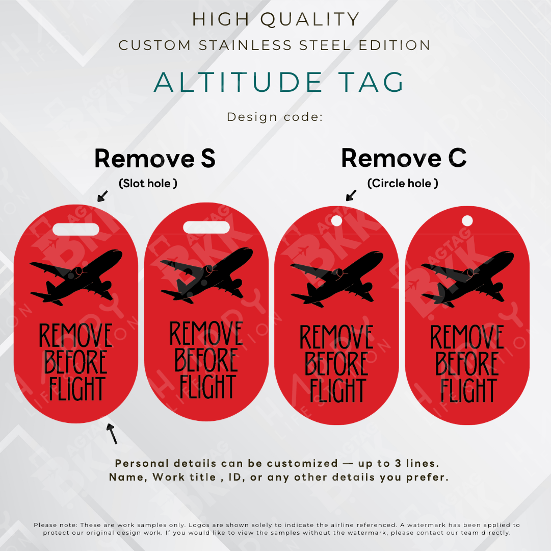 General Design - Altitude Tag ( Stainless Steel Luggage Tag)